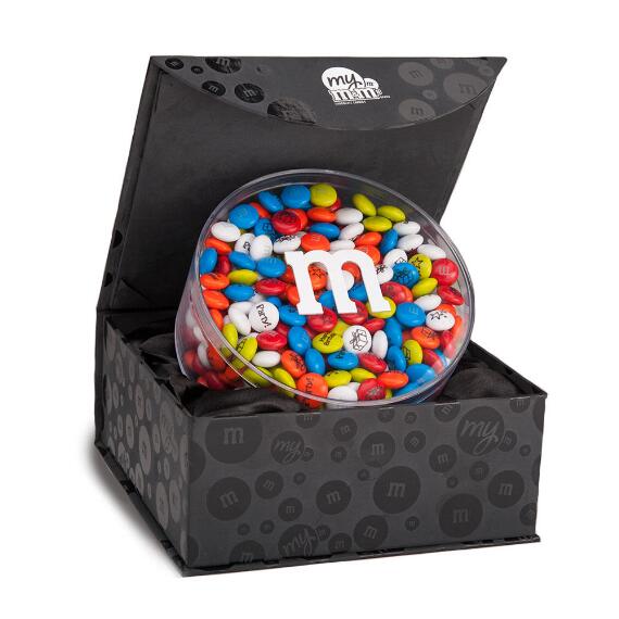 Personalized M&M'SÂ® Round Acrylic Gift Box (8-oz) - ChocolateFly